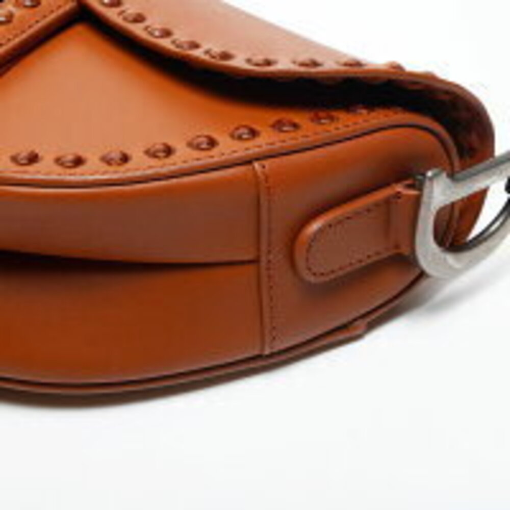 Christian Dior Leather Saddle Bag Shoulder Brown - Picture 7 of 13
